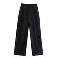 MUJER 2025 Women's Pants Beige Grey Black Wide Leg Pants Women High Waist Baggy Pants Woman Fashion Summer Office Trousers