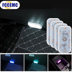 LED Touch Light Mini Wireless Car Interior Lighting Auto Roof Ceiling Reading Lamp for Trunk Storage Box USB Charging
