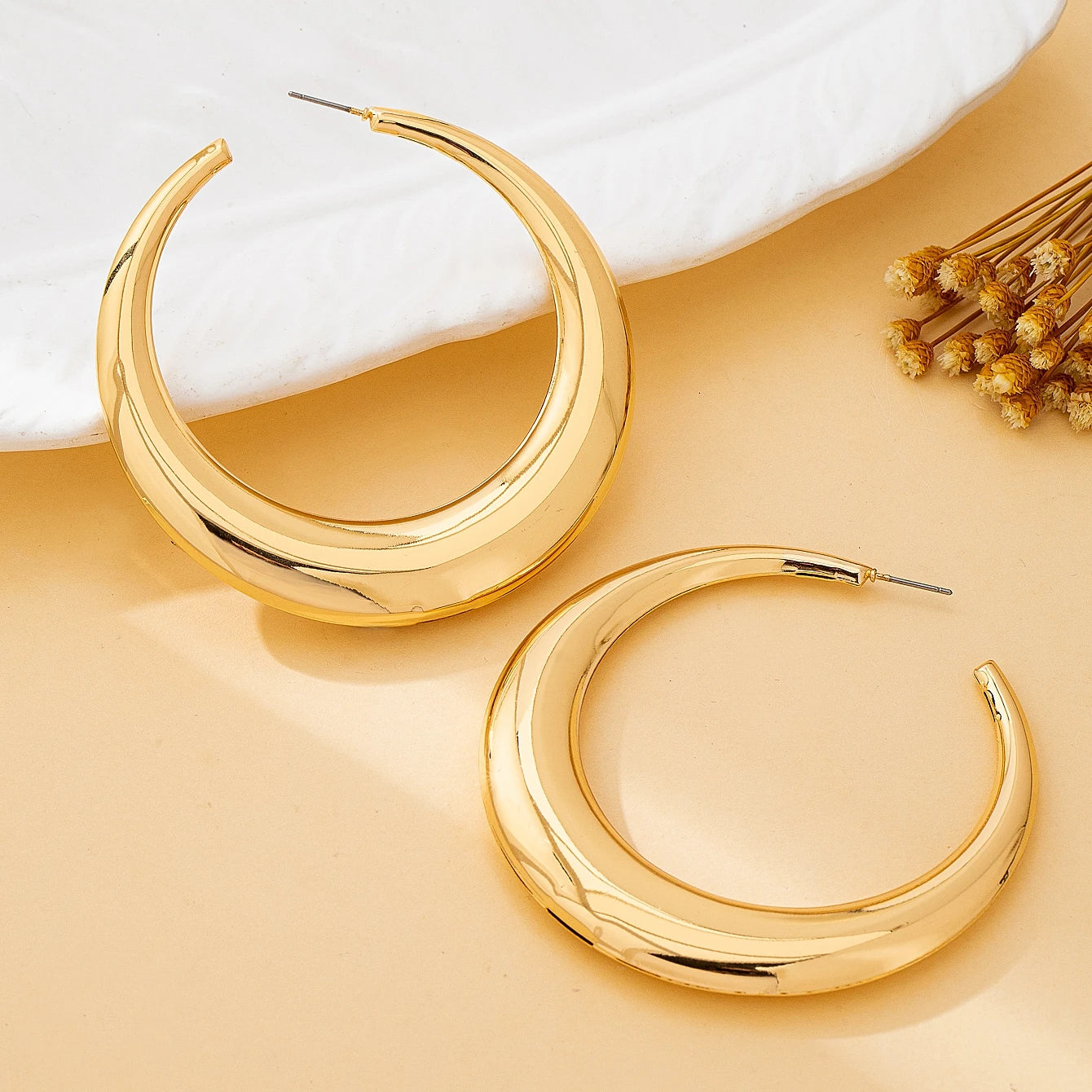 Women's Jewelry Set, Simple and Stylish Glossy Choker and Earrings, Suitable for Daily Wear and Vacation Wear