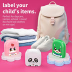 Children's Name Seal Custom Double -layer black and white ink Student's Stamp Kindergarten Clothes Waterproof Name StickerStamp