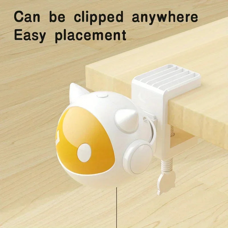 Interactive Cat Teaser Toy, Automatic Hands-Free Rising and Lowering Ball with Clamp, Stimulates Hunting Instincts
