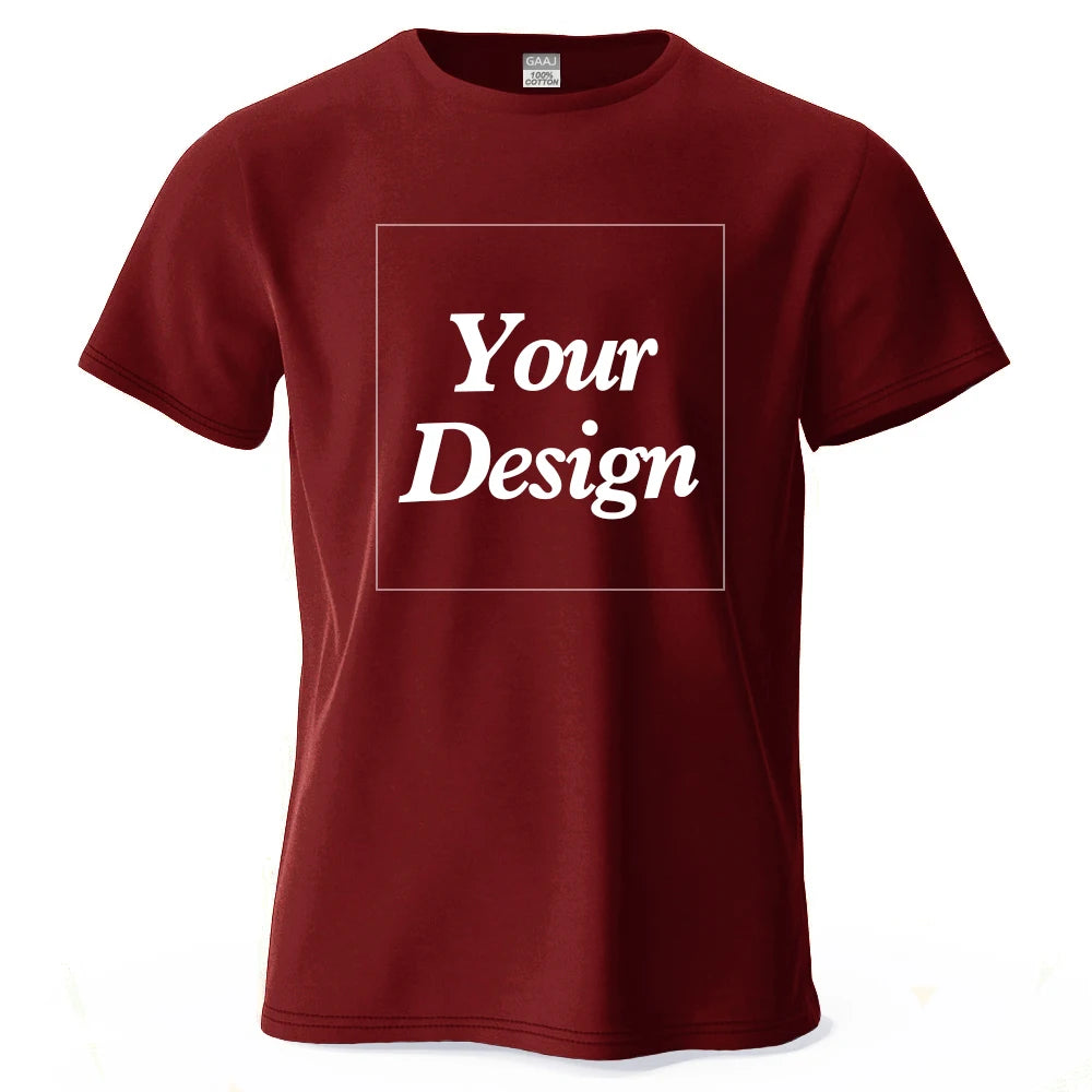 Custom T shirt Customized tshirt Personalized Tee Shirt Diy Print Your Photo Brand Logo Text Men Women 100% Cotton Premium Gift