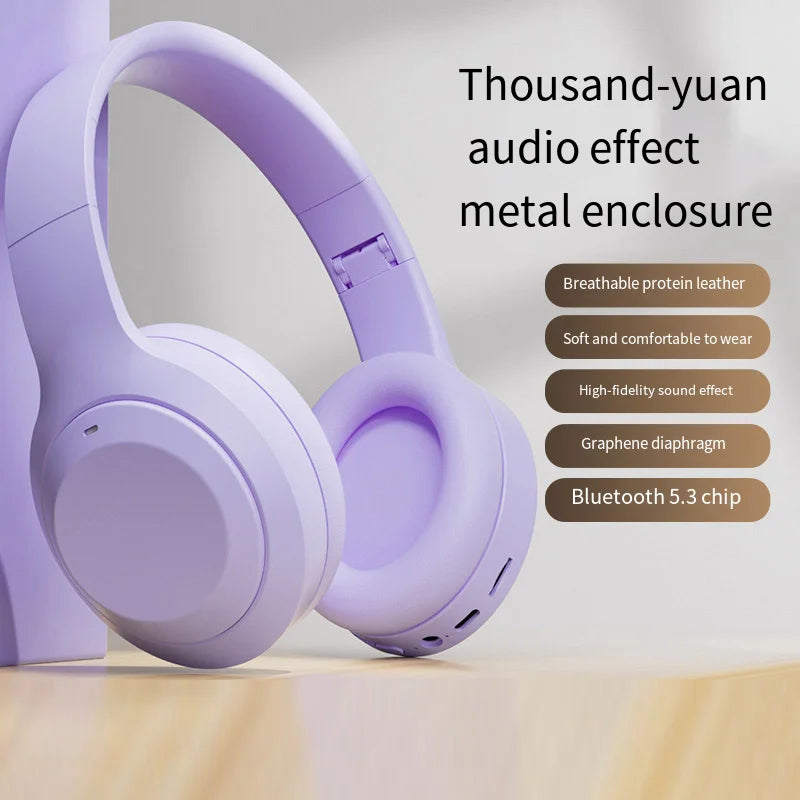 M5 Wireless Bluetooth 5.3 HiFi Stereo Headphones Noise Cancelling Gaming Foldable with Microphone