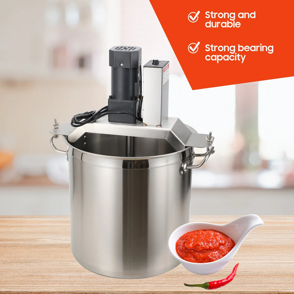 Commercial Hot Pot Sauce Frying Machine 110V 40L Automatic Food Mixer For Hotels Food & Beverage Factory Farms Restaurant Industrial Cooking Kettle Machine