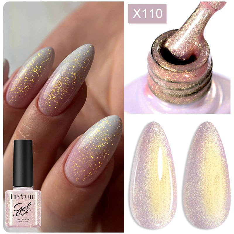 LILYCUTE 7ml Fruit Grape Purple Cat Magnetic Gel Nail Polish Vernis Semi Permanent Soak Off Colorful Gel Polish Nails Supplies