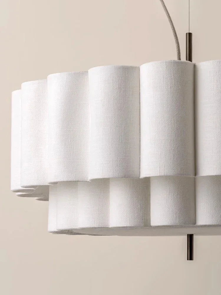 Living Bedroom Decor Lustre Pendant Lights Japanese Wabi Sabi Fabric Ceiling Chandeliers Indoor Lighting Hanging Lamps Fixtures