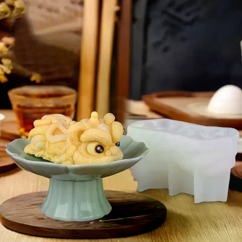 Milk Jelly Silicone Cake Mold 3D Pudding Lion Dance Pig Silicone Mould Home Baking Dessert Decoration Accessories
