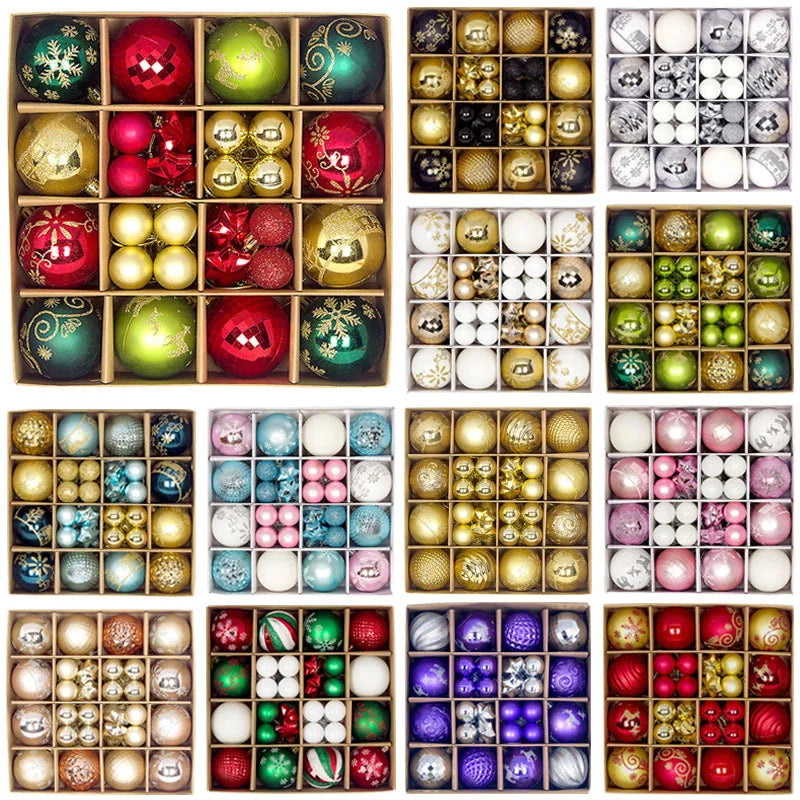 44Pcs 3-6CM Christmas Ball Merry Christmas Tree Topper Decoration for Home Decor Holiday New Year 2026 Navidad Gifts Supplies