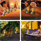 LED Solar Candles Light Flameless Rechargeable Night Light For Wedding Party Garden Decor Outdoor Waterproof Solar Candles Lamp