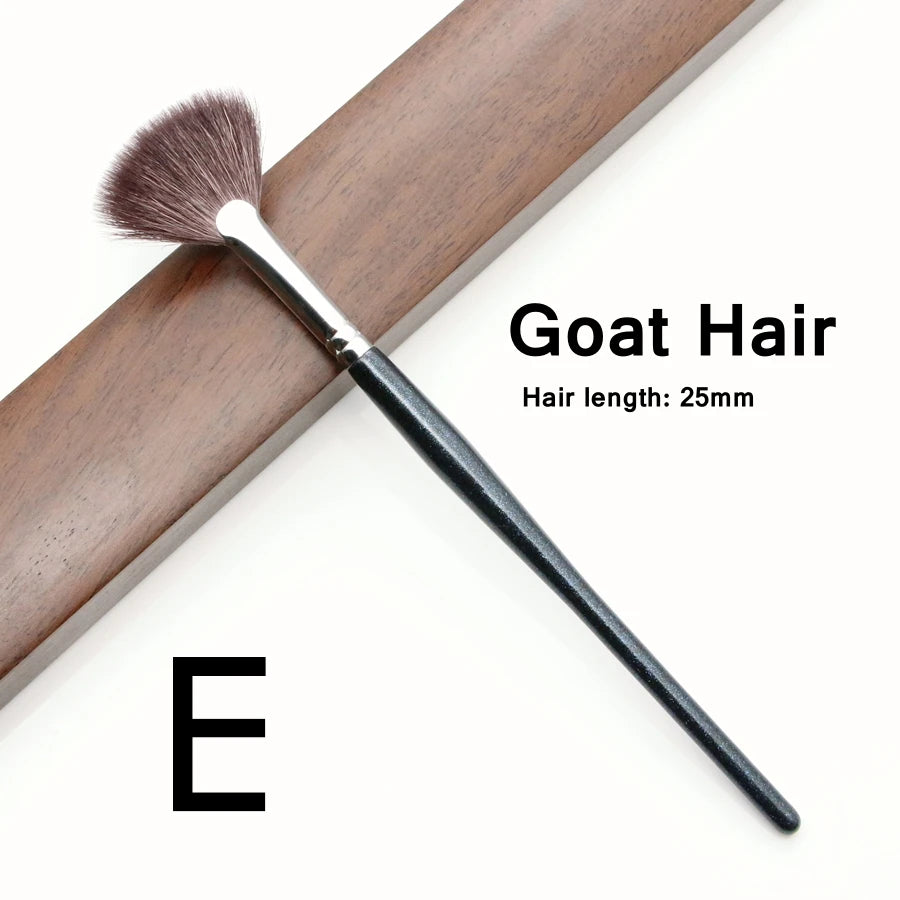 Fan Highlighter Brushes Makeup Top Goat Hair High Quality Blender Make Up Brush