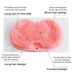 Foot Wash Brush Rub Back with Sucker Brush Bathroom Tool Foot Massage Pad Shower Massage Mat Exfoliating Bath Pad Bath Sponge