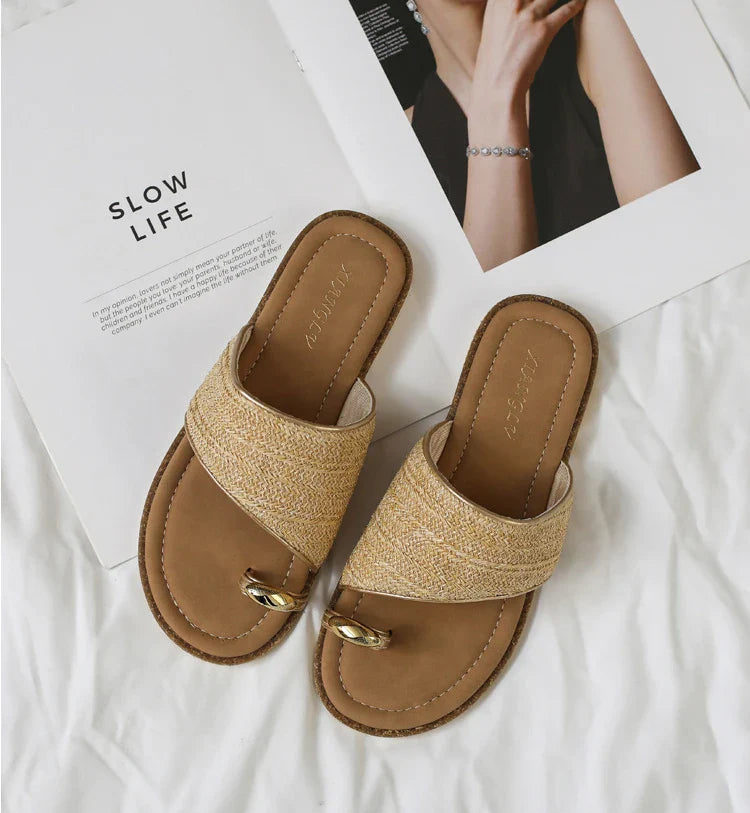 Summer Sandals Shoes for Woman Fashion Outdoor Flat Slippers Sandals Open Toe Casual Beach Slides Shoes Zapatos Para Mujer тапоч