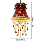 Christmas Santa Hat Hanging Light LED Lamp With Star Tassel Pendants Winter New Year Party Home Wall Ceiling Decor Ornament