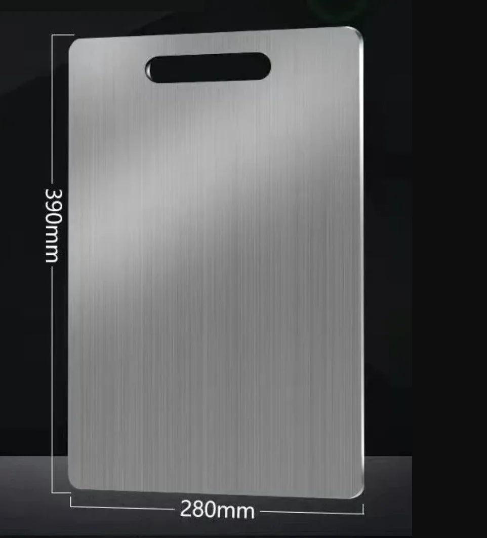 WXCOO 5 Sizes Household Kitchen Boards Thickened Stainless Steel Cutting Board Kitchen Fruit Vegetable Kneading Dough Board