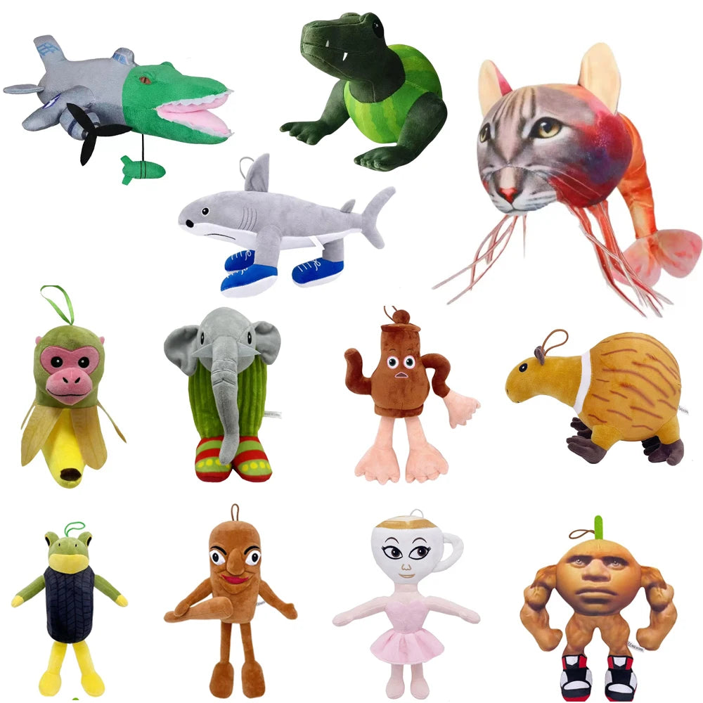 Tung Tung Tung Sahur Plush Toy Ballerina Cappuccino Assassino Toy Tralalelo Tralala Plush Vaca Saturns Saturnita LiriLi Larlla