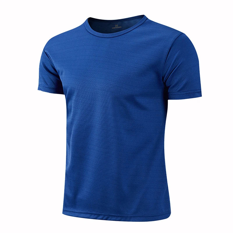 Quick-drying Round Neck Sport T-shirt Gym Fitness Shirt Trainer Running T-shirt Men Breathable Sportswear Women's Summer Suit