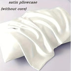 1 Pair Satin Pillowcase - Anti-Allergy Breathable Bedding Polyester Satin with Envelope Closure Machine Washable & Skin-Friendly