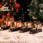 2026 Christmas Gift Christmas Crystal Ball Ornaments LED Lights Train Santa Claus Merry Christmas Decoration for Home Party Xmas