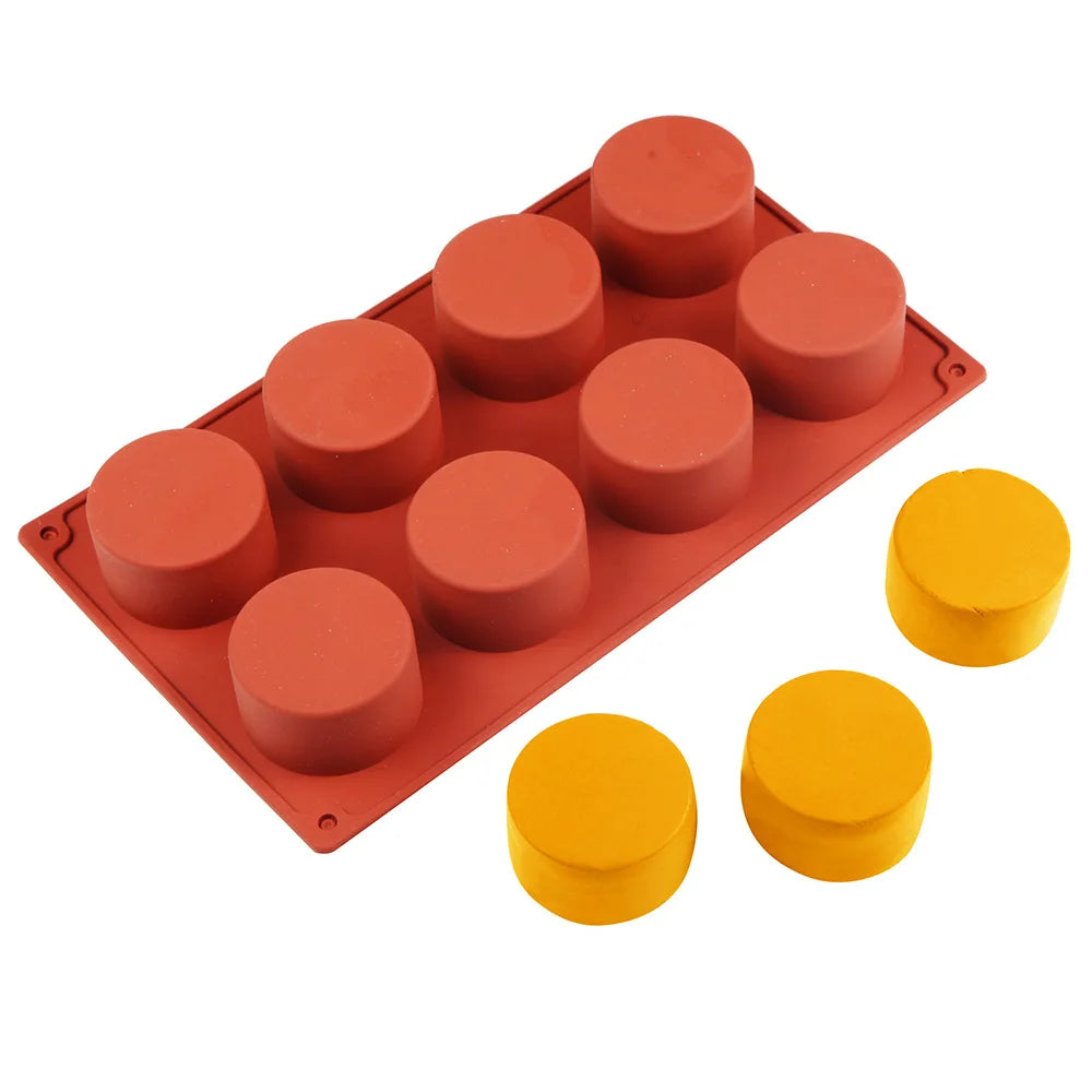 Silicone Mold Cake Pastry Baking Round Jelly Pudding Soap Form Ice  Decoration Tool Disc Bread Biscuit Mould Baking Accessories