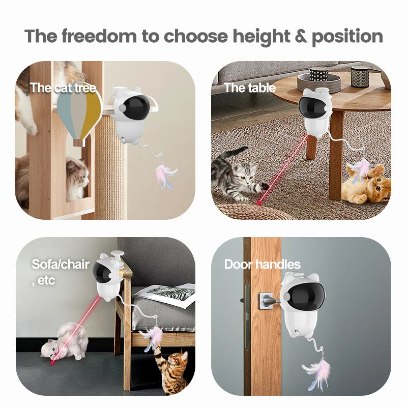 Interactive Smart Cat Toy, LED Laser Indoor Pet Toy Accessories (Suitable for Cats and Dogs), Automatic Cat Toy