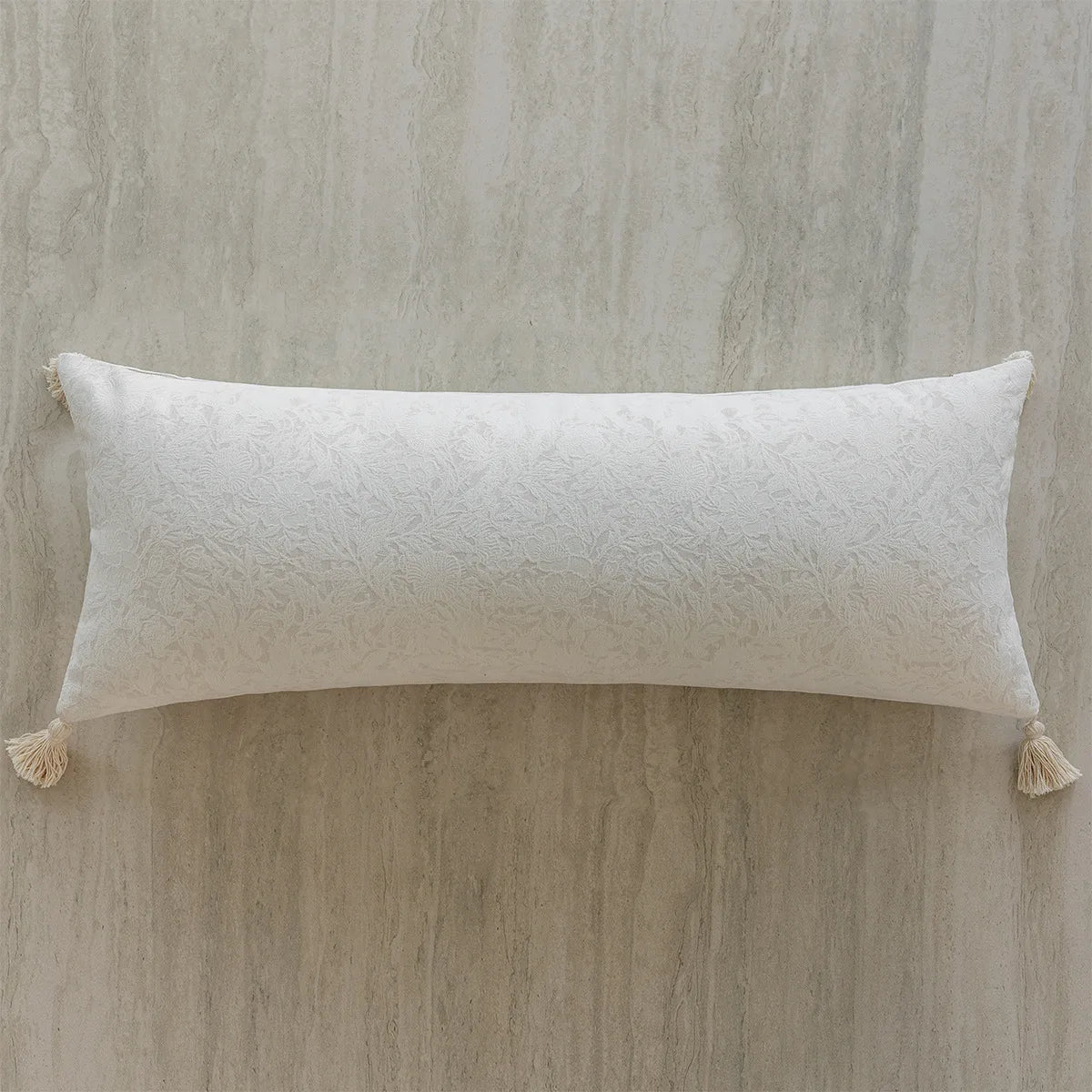 35x90cm Long Leg Clamp Pillow Cover Waist Pillowcase Black and White Luxurious Jacquard Cushion Cover for Headboard Bedroom