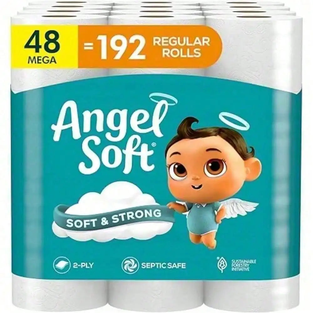 Angel Soft 2-Ply Toilet Paper, Ultra Soft & Strong, 320 Sheets Per Roll, Durable Bathroom Tissue For Daily Use