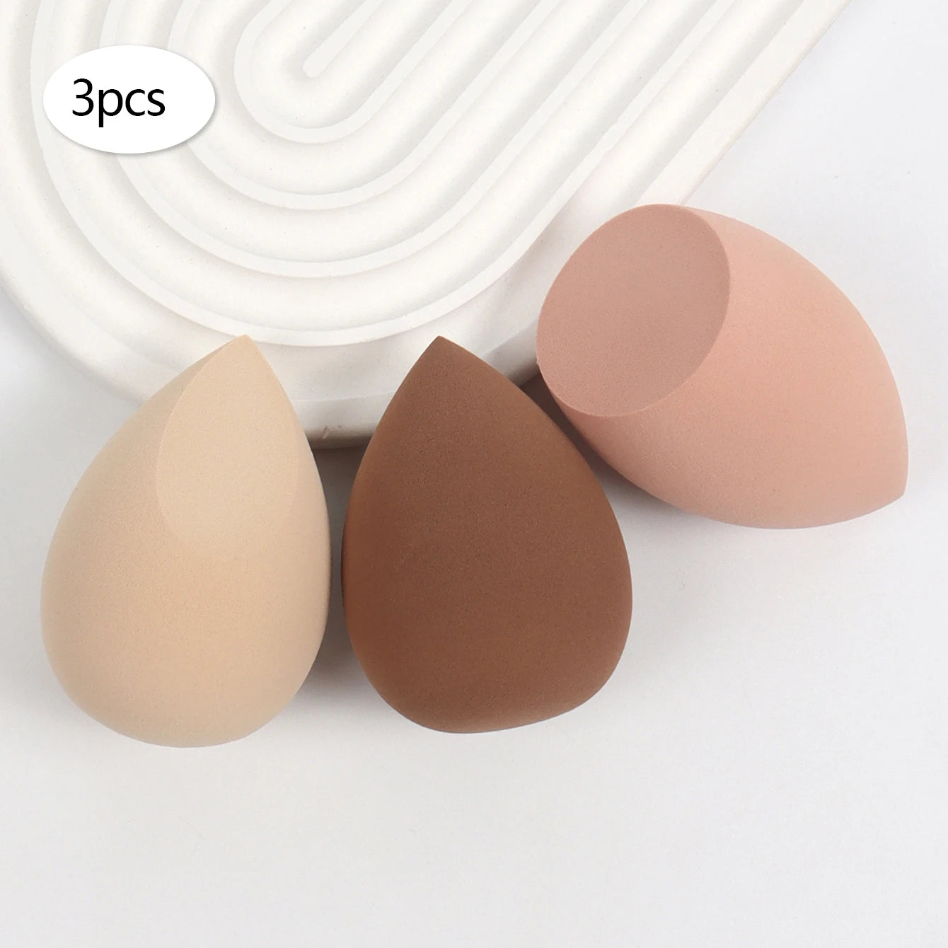 3/8/12/16/24/32/48Pcs Milk Coffee Makeup Sponge, Suitable for Applying and Setting Makeup, Suitable for All Skin Types