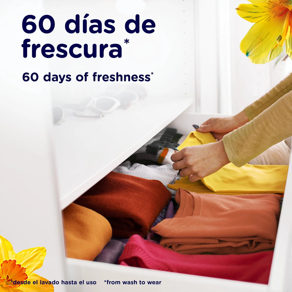 Intense fabric conditioner deeply softens all fabrics while locking in clean, pure fragrance. It effectively fades tough lingering odors, reduces static and smooths rough textiles