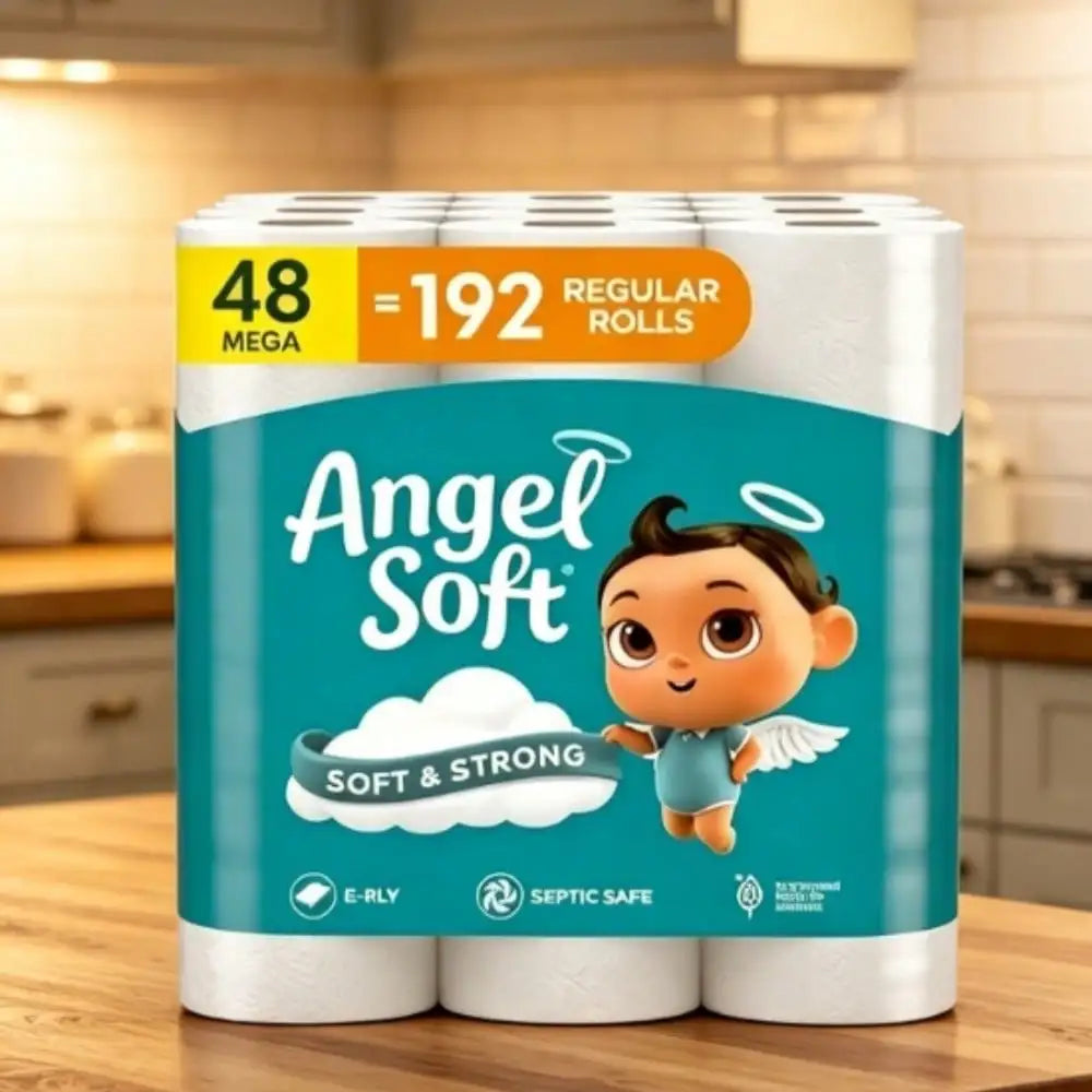 Angel Soft 2-Ply Toilet Paper, Ultra Soft & Strong, 320 Sheets Per Roll, Durable Bathroom Tissue For Daily Use