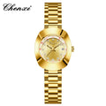 CHENXI Luxury Couple Watch Stainless Steel Band Luminous Business Men Women Quartz Wristwatches Great Valentine Gift for Lover