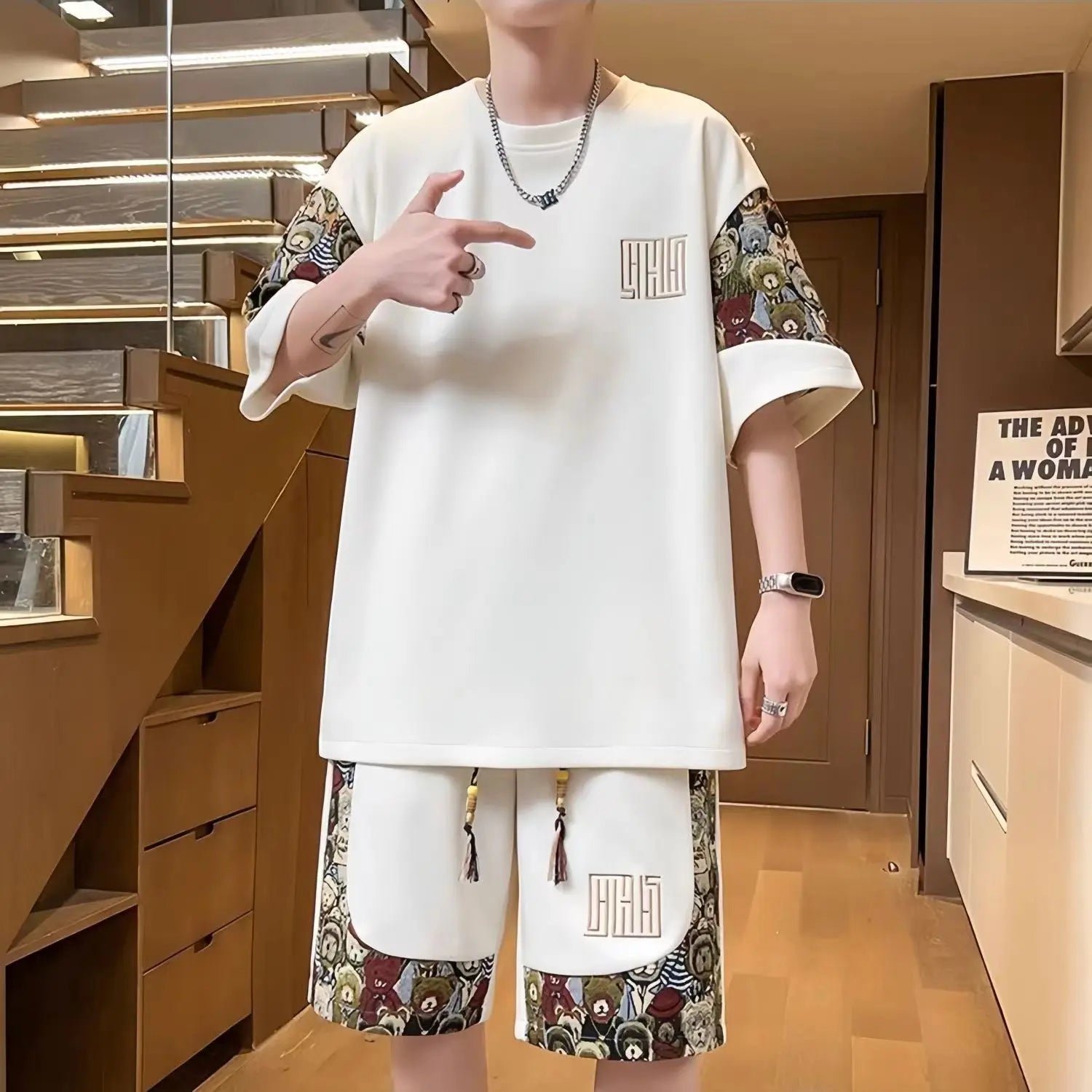 T-shirts + shorts 2026 summer fashion Sportswear shirts Men's Casual Sets Male Fashion shirts and shorts full size M-5XL