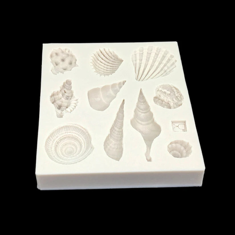 3D Silicone Mold Conch Shapes Fondant Cake Chocolate Candy Jello Decorating Tools