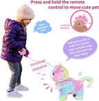 Interactive Lifelike Walking Toy Cat for Kids, Touch&Voice Controlled Remote with Leash, Wags Tail, birthday Christmas Gift