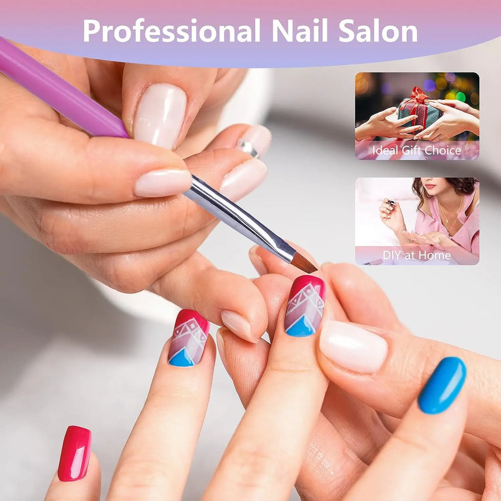Nail Brushes Set Professional Nail Supplies For Acrylic UV Gel Drawing Dotting Manicure Nail Art Design Tools Makeup Accessorie