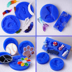 Silicone Mold Making Kit - Blue - Non-Toxic Liquid Mold Silicone - Super Elastic & Flexible, Ideal for 3D, Resin & DIY Silicone
