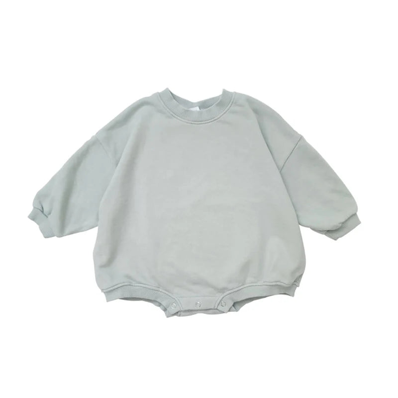 INS 0-24M Newborn Infant Baby Girl Boy Sweatshirt Romper Toddler Long Sleeve Basic Cotton Oversize Rompers Baby Clothes Jumpsuit