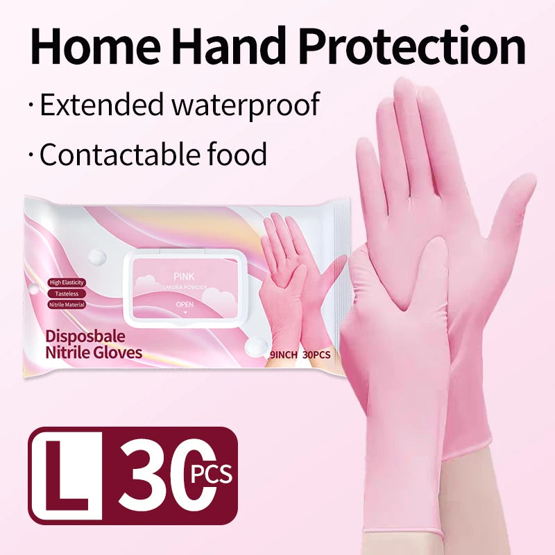 Disposable Nitrile Cleaning Gloves Latex-Free Thicken Extended Cuff Food Glove Cleaning Dishwashing Medical Exam Glove Purple