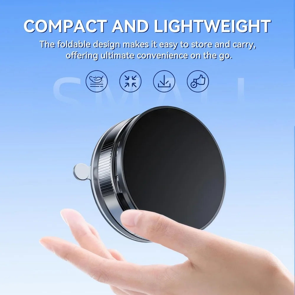 Upgraded 360°Vacuum Magnetic Phone Holder, Magnetic Car Phone Mount, Hands-Free Suction Cup Phone Holder for Car/Gym/Mirror
