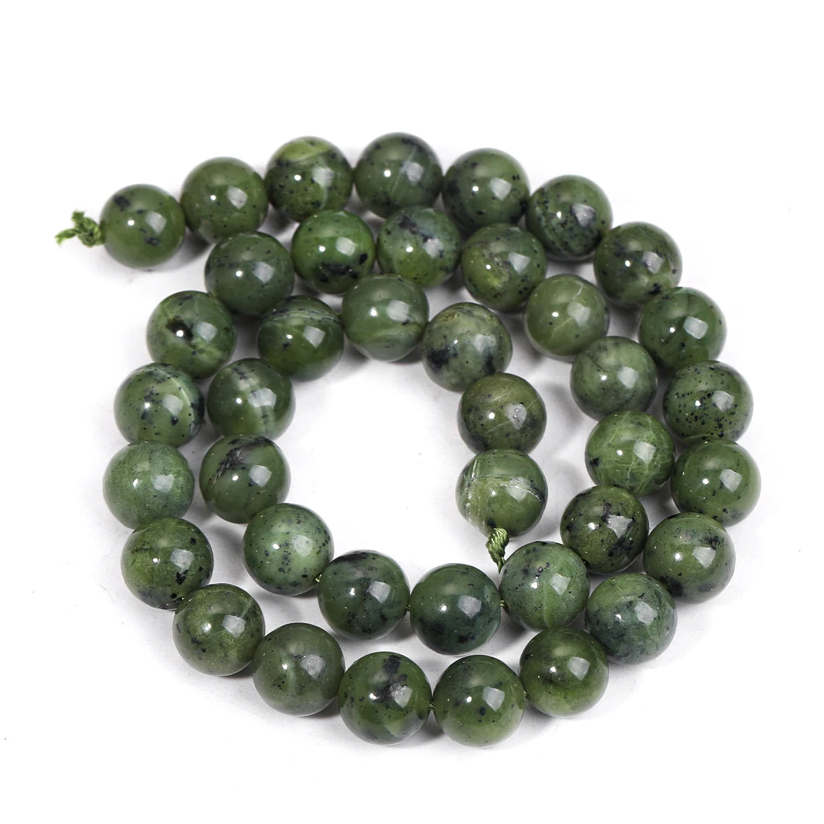 SHIJIWLS Natural Stone Canada Jade Diy Beads For Making Jewelry, Bracelets, Necklaces, Earrings Loose Beads 6/8/10mm Wholesale