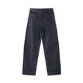 Denim Blazer Coat Tube Top Pants Sets 3 Pieces Women 2025 Spring Notched Button Up Suits Jacket Vest Wide Leg Trousers Suits