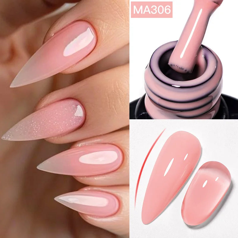 7ml Nude Rubber Base Gel, 68 Colors, DIY Nail Art Supplies Gel for Nails Design, UV LED Soak Off, Easy to Apply, Long Lasting