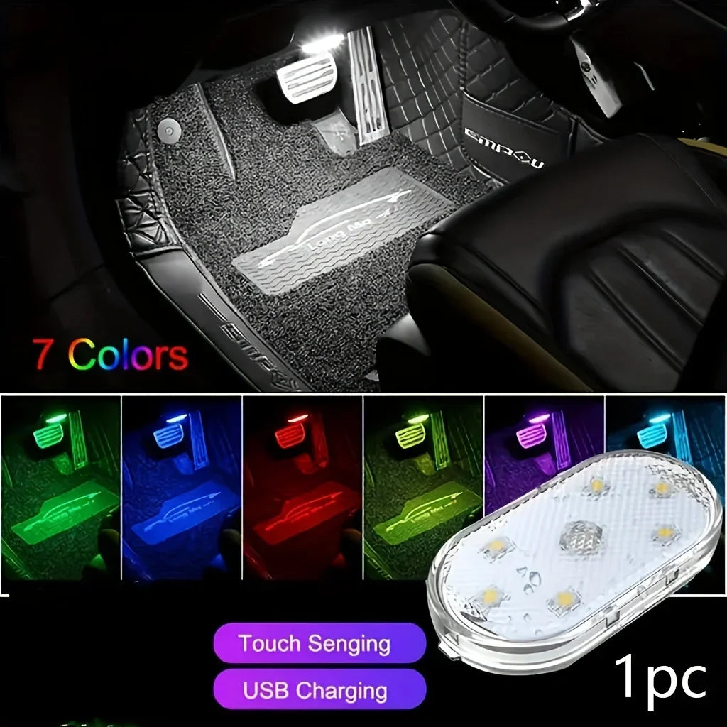Wireless Led Lights for Car Interior, Car Led Lights Interior, USB Rechargeable Automotive Neon Accent Light