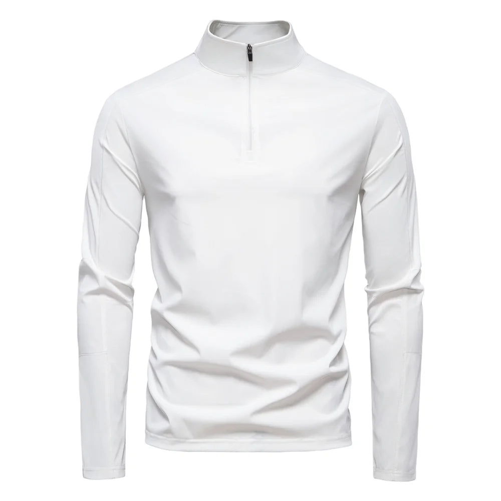 AIOPESON 2025 Men's Spring Lightweight Breathable UV Protection Sun Shirt for Outdoor Activities Male T Shirt