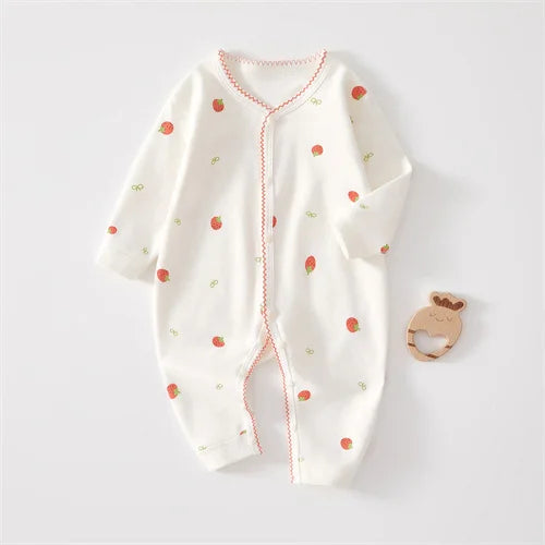 Newborn Baby Rompers For Girls Boys Cotton Print Infant Jumpsuit Spring Autumn Long Sleeve Boy Clothing Outfit Outdoor Clothes