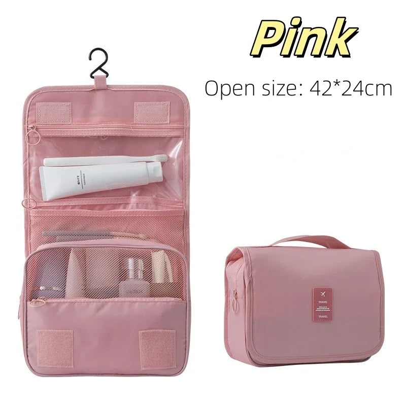 Travel Makeup Bag High Capacity Toiletries Storage Pouch Travel Make Up Organizer Waterproof Beauty Bag Bathroom Wash Bag