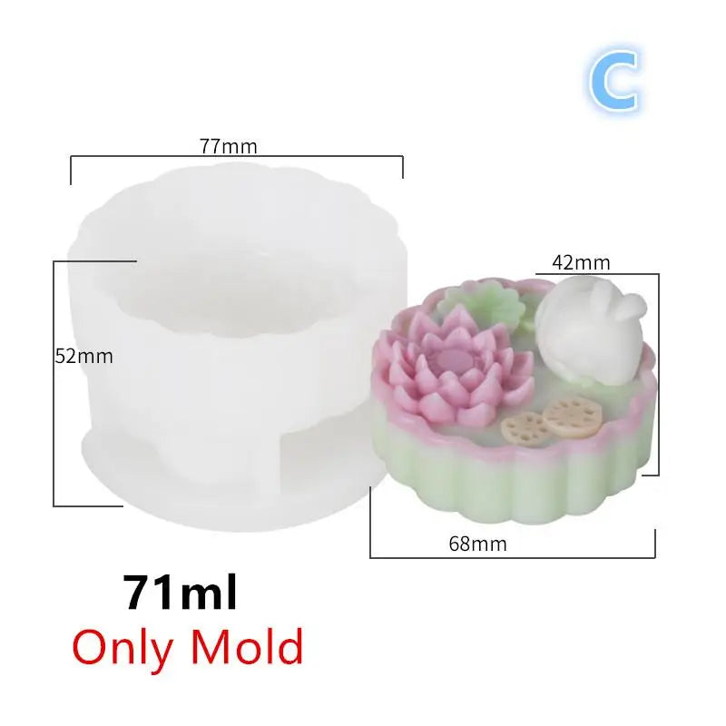 Creative Rabbit Milk Pudding Silicone Mold Custard Mold Cute Cartoon Jelly Cake Cake Mold Cake Decoration Baking Bakery Tool