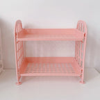 Desktop Stationery Rack Storage Holder Multi-Functional Plastic Shelf Makeup Organizer Office Dormitory Desk Organizer Shelf