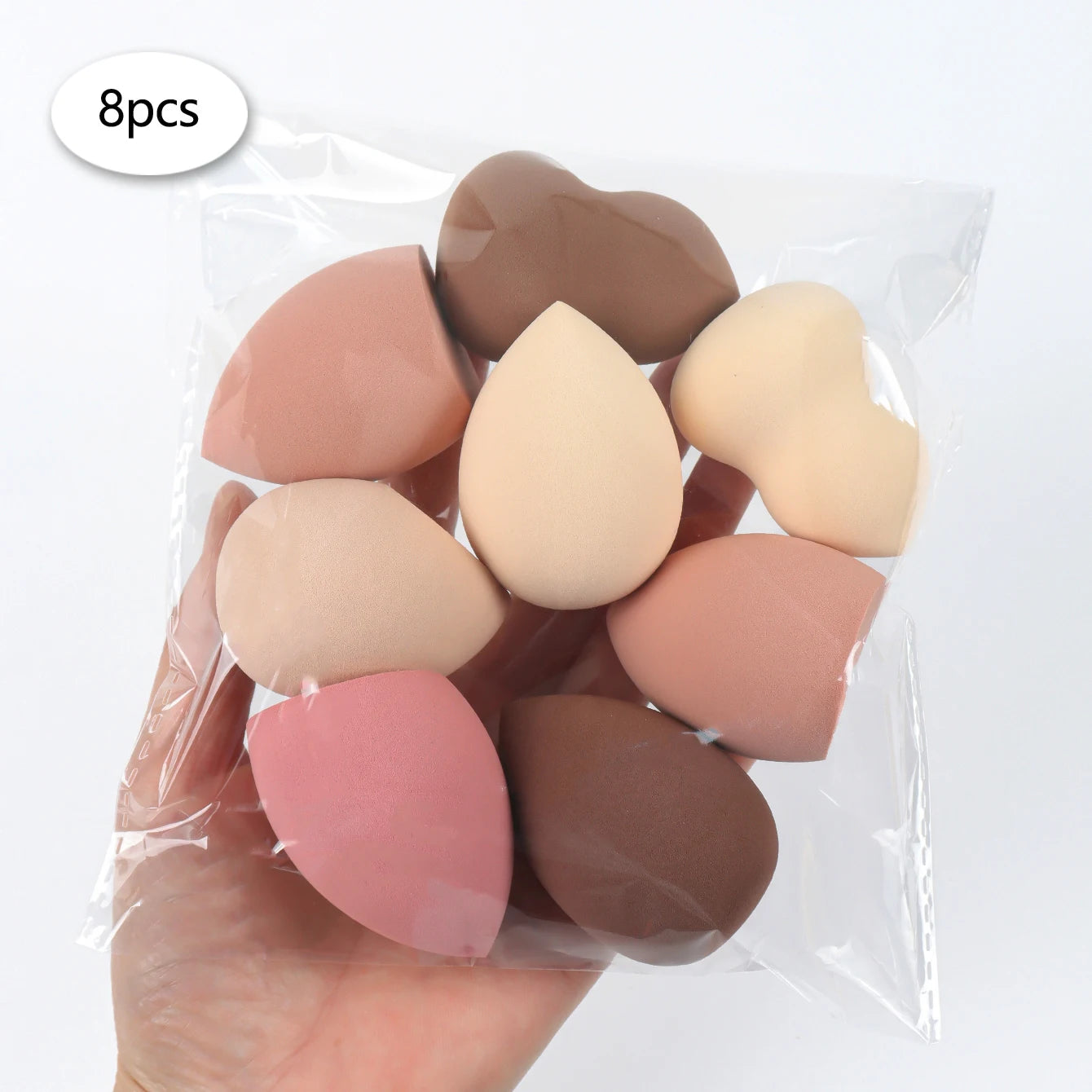 3/8/12/16/24/32/48Pcs Milk Coffee Makeup Sponge, Suitable for Applying and Setting Makeup, Suitable for All Skin Types