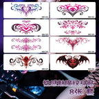 Succubus Tattoo Sticker set for Woman Abdomen Sexy Art Temporary Tattoo Waterproof Pink Totem Fake Tattoo Lasting Tattoo Sticker