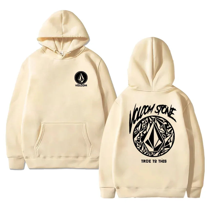 Volcom men's hoodie long-sleeved sweatshirt Hip-hop fashion casual street outdoor autumn and winter sportswear